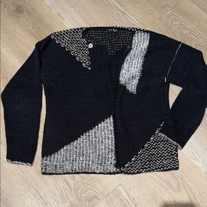 Black and Gray Women's Cardigan Sweater by Nica